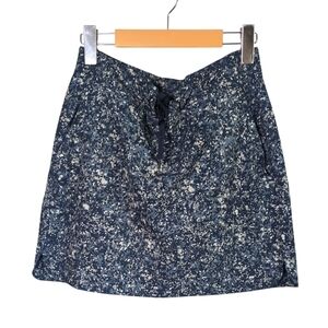 Athleta Multi Blue Grey Printed Midtown Skort Activewear Size 6